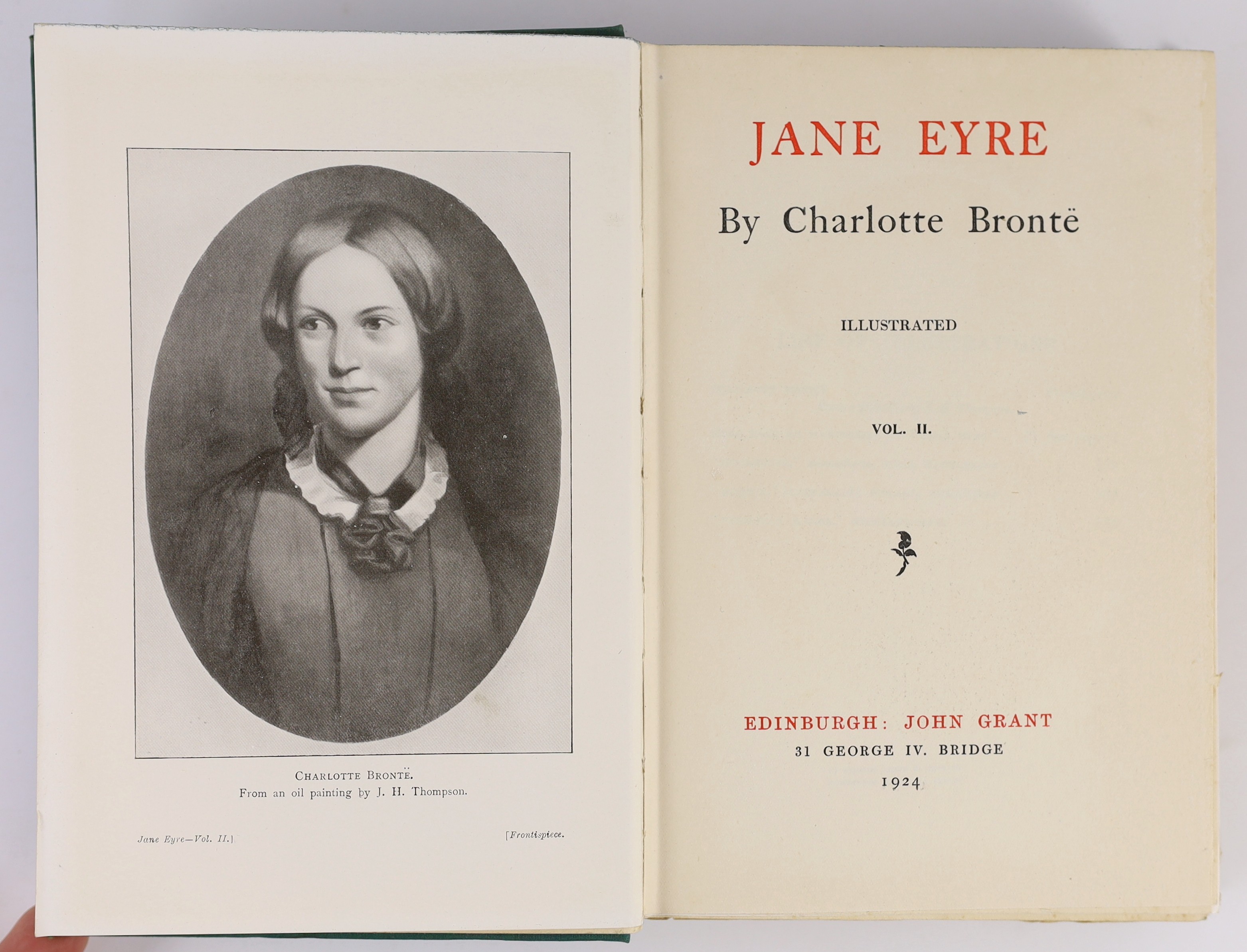 Bronte, Charlotte, Emily and Anne - Works. - ‘’Novels of the Sisters Bronte.’’ - 12 vols, the Thornton edition, edited by Temple Scott, illustrated with 67 plates, original cloth gilt, Edinburgh, 1924